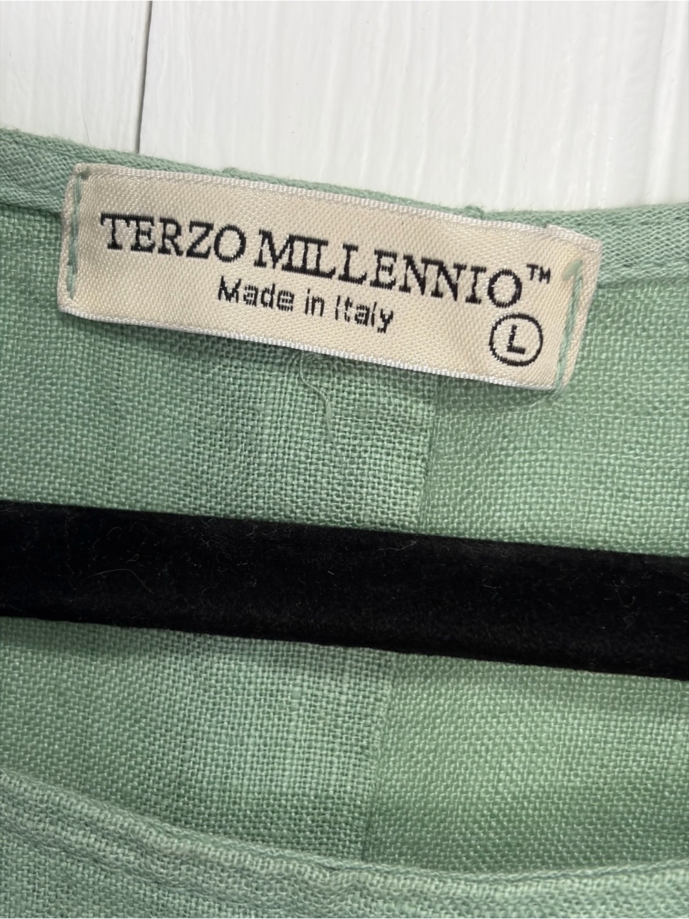 Linen Blouse Ruffle Sleeves TERZO MILLENNIO LARGE - Picture 2 of 10